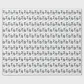 ブラックレトロビッグナンバーズクラス ラッピングペーパー (フラット)