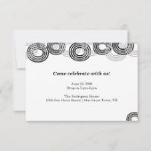 ブラックレトロビッグナンバーズ3-Photo卒業 招待状 (裏面)