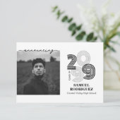 ブラックレトロビッグナンバーズ クラスのフォト 招待状 (スタンド正面)