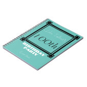 ブラックレトロフレーム100thバースデーパーティーゲストブック ノートブック (左側)