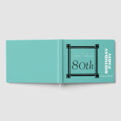 ブラックレトロフレーム70thバースデーパーティーゲストブック ゲストブック (全面)