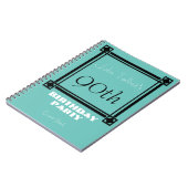 ブラックレトロフレーム90th誕生日パーティーゲストブック ノートブック (左側)