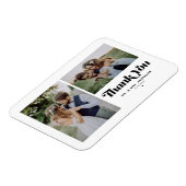 ブラックレトロ書道2枚結婚の写真 マグネット (左側)