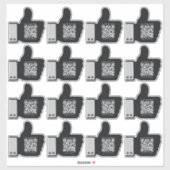 ブラックレビュ前向きー顧客婚約QRコード シール (シート)