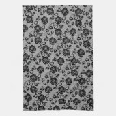 ブラックレフェイクースバラフィッシュネットキッチンタオル キッチンタオル (縦)