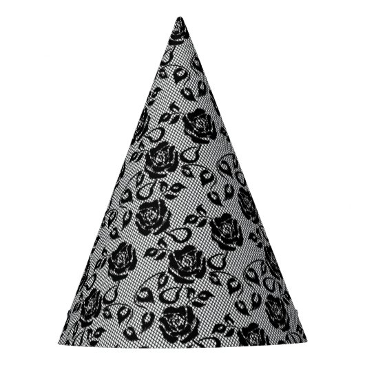 ブラックレフェイクースバラフィッシュネットパーティー帽子 パーティーハット (正面)