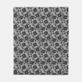 ブラックレフェイクースバラフィッシュネットフリースブランケット フリースブランケット (正面)