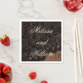 ブラックレフェイクース結婚ズ スタンダードカクテルナプキン (インサイチュ)