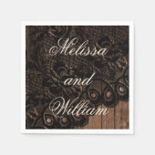 ブラックレフェイクース結婚ズ スタンダードカクテルナプキン (正面)