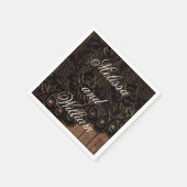 ブラックレフェイクース結婚ズ スタンダードカクテルナプキン (角)