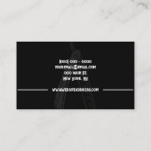ブラックレミニマルザーモダン理容師 名刺 (裏面)
