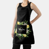 ブラックレモンモノグラム名 エプロン (インサイチュ)