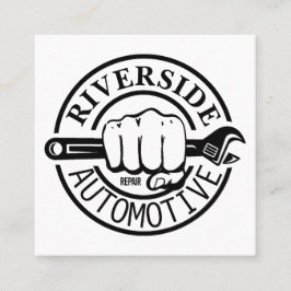 ブラックレンチの手の自動修理工場のロモダンゴ スクエア名刺