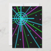 ブラックレーザラベル誕生日招待状 招待状 (裏面)