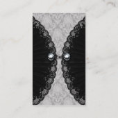 ブラックレースとダイヤモンドルックゴシック結婚ズ プレイスカード (裏面)