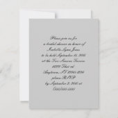 ブラックレースとダイヤモンドルックゴシック結婚ズ 招待状 (裏面)