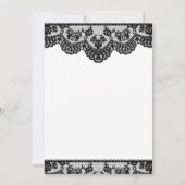 ブラックレースとホワイトの結婚式招待状 招待状 (裏面)