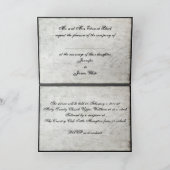 ブラックレースのウェディング招待状 招待状 (内部)