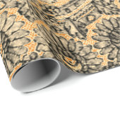 ブラックレースの包装紙 ラッピングペーパー (ロールコーナー)