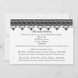 ブラックレースの封筒カード 招待状