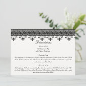 ブラックレースの方向カード 招待状 (スタンド正面)