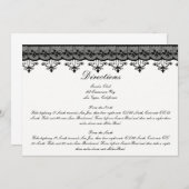 ブラックレースの方向カード 招待状 (正面/裏面)