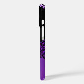 ブラックレースの紫のバラの花 Case-Mate iPhoneケース (裏面 / 左)