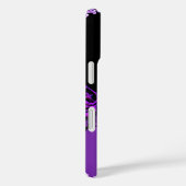 ブラックレースの紫のバラの花 Case-Mate iPhoneケース (裏面 / 右)