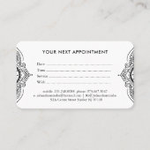 ブラックレースアポイントメントカード 予約カード (正面)