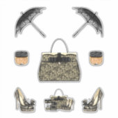 ブラックレースウィメンズデカールプランナーノートブックジャーナル シール (正面)