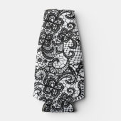 ブラックレースオンホワイトクーラーボックス ボトルクーラー (正面)