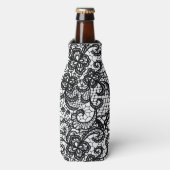ブラックレースオンホワイトクーラーボックス ボトルクーラー (ボトル正面)