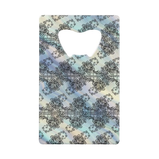 ブラックレースオーバーパステルカレンツ クレジットカード栓抜き (正面)