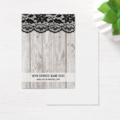 ブラックレースグレーウッドイヤリングディスプレイカード (デスク)