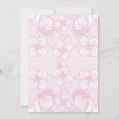 ブラックレースコルセットブライダルランジェリーシャワー 招待状 (裏面)