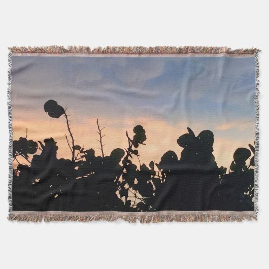 ブラックレースサンセット スローブランケット (正面)