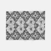 ブラックレーススパイダーウェブシームレスパターン – ゴシック フリースブランケット (正面(横))