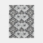 ブラックレーススパイダーウェブシームレスパターン – ゴシック フリースブランケット (正面)