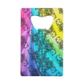 ブラックレーススワーリングパステルレインボー クレジットカード栓抜き (裏面)