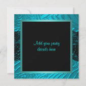 ブラックレースティール（緑がかった色）ゼブラバチェロレッテ 招待状 (裏面)