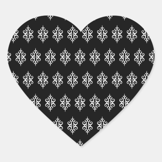 ブラックレースハートシール ハートシール (正面)