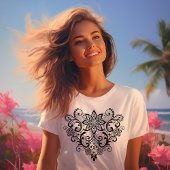 ブラックレースハート Tシャツ