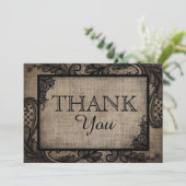 ブラックレースバーラップモダンゴシックありがとう サンキューカード (スタンド正面)