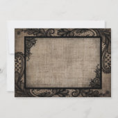 ブラックレースバーラップモダンゴシックありがとう サンキューカード (裏面)