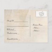 ブラックレースパーチメントRSVP インビテーションポストカード (裏面)