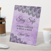 ブラックレースパープルゴシック結婚ズの安全性 台座サイン (インサイチュ)