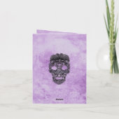 ブラックレースパープルゴシック結婚ズサンキューカード シーズンカード (裏面)