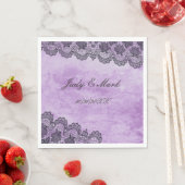 ブラックレースパープルゴシック結婚ズ紙 スタンダードランチョンナプキン (インサイチュ)