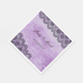ブラックレースパープルゴシック結婚ズ紙 スタンダードランチョンナプキン (角)