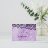 ブラックレースパープルゴシッ結婚クのテーブル座席表 プレイスカード (スタンド正面)